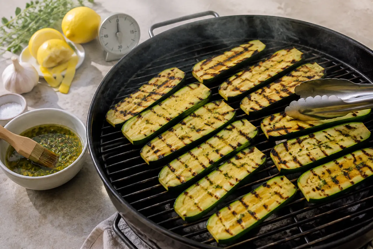 Marinade courgette barbecue : 45 minutes, coupe juste et cuisson sans détrempe