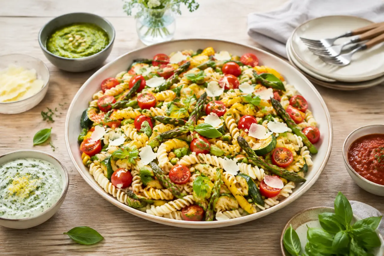 Pâtes végétariennes en 20 minutes : légumes de saison et sauces qui changent tout