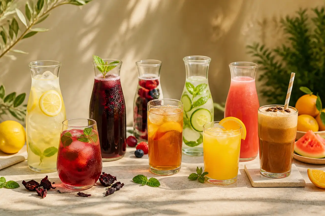 8 boissons fraîches maison à faire quand la chaleur s’installe, du citron glacé au bissap