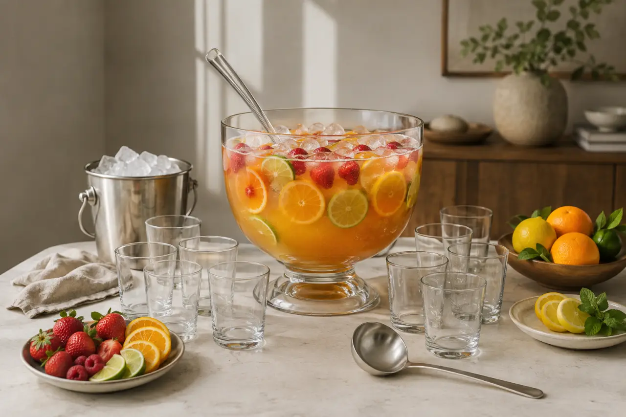 Punch pour 10 personnes : 3 litres, repos au frais et dosages qui tiennent la route